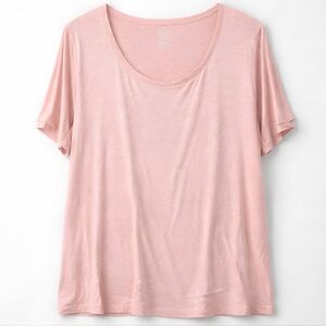 Maurices 3X 3 Blush Pink Heather Peach Short Sleeve Top